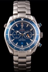 Omega Seamaster Planet Ocean Blue Tachymeter Blue Dial Stainless Steel Strap 80239