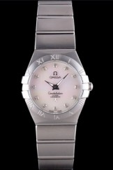 Omega Constellation Pink Dial Stainless Steel Band 621461