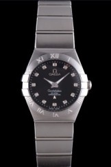 Omega Constellation Black Dial Stainless Steel Band 621462
