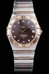 Brown Top Replica 8500 Stainless Steel Strap Swiss Constellation Luxury Watch