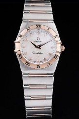 Rose Top Replica 8505 Stainless Steel Strap Omega Swiss Constellation Luxury Watch