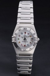 Women's Top Replica 8393 Stainless Steel Strap Constellation Luxury Watch