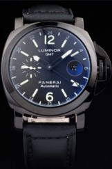 Men's Top Replica 8554 Black Leather Strap Luminor Black Leather Ionized Luxury Watch