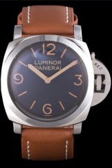 Panerai Top Replica 8618 Brown Leather Strap Brown Leather Men's Luxury Watch