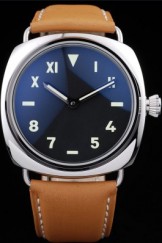 Black Top Replica 8592 Brown Leather Strap Radiomir Luxury Watch 85