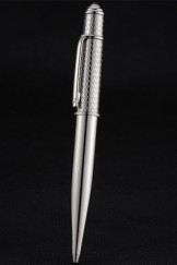 Cartier Silver Embossed Upper Body Silver Ballpoint Pen 622763