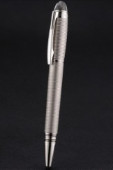 MontBlanc Starwalker Horizontally Grooved Silver Ballpoint Pen With Cap 622809