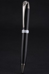 Bugatti Dark Grey Rimmed Black Ballpoint Pen 622819