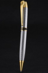 Bugatti Gold Rimmed Silver Ballpoint Pen 622822