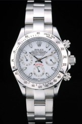 Rolex Daytona Top Replica 9176 Lady Stainless Steel Case White Dial Tachymeter