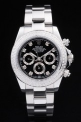 Rolex Top Replica 8826 Stainless Steel Strap Silver Luxury Watch 166