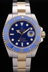 Rolex Top Replica 8886 Silver Stainless Steel Strap Submariner Blue Tachymeter Blue Dial