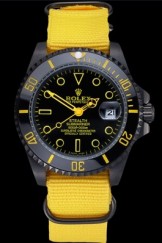 Rolex Stealth Submariner Yellow Nylon Strap 622012