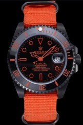 Rolex Stealth Submariner Orange Nylon Strap 622011