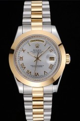 Rolex Top Replica 8816 Gold Stainless Steel Strap Gold Luxury Watch 195