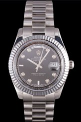 Rolex Top Replica 8790 Stainless Steel Strap Silver Luxury Watch 203
