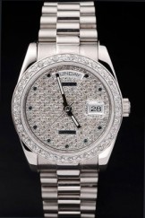 Rolex Top Replica 7447 Strap Swiss Mechanism Silver Luxury Watch