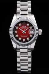 Rolex Top Replica 8726 Stainless Steel Strap Luxury Red Watch