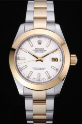 Rolex Datejust Stainless Steel And Gold Case White Dial 622267