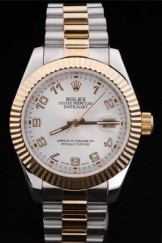 Rolex Top Replica 8703 Gold Stainless Steel Strap Luxury Gold Watch 219