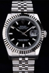 Silver Top Replica 8675 Stainless Steel Strap Rolex Datejust Luxury Watch
