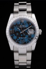Rolex Top Replica 8683 Stainless Steel Strap Blue Luxury Watch
