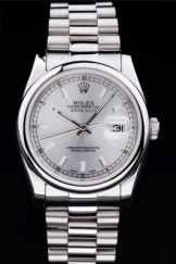 Silver Top Replica 8713 Stainless Steel Strap Datejust Luxury Watch