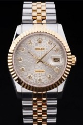 Rolex Top Replica 8720 Stainless Steel Strap Toned Datejust Luxury Watch