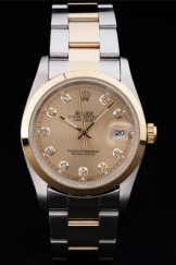 Rolex Top Replica 8709 Stainless Steel Strap Luxury Two Toned Watch