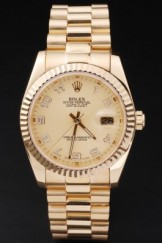 Rolex Top Replica 7452 Gold Strap Datejust Swiss Mechanism Luxury Watch