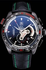 Tag Heuer Top Replica 9231 Carrera Black Stainless Steel Case Black Dial