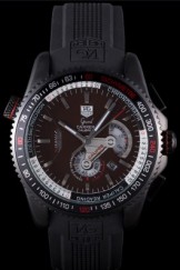 Tag Top Replica 7489 Black Rubber Strap Carrera Black Luxury Watch