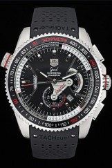 Tag Top Replica 7491 Black Rubber Strap Carrera Black Luxury Watch