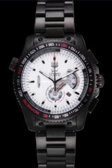 Tag Heuer Top Replica 9221 Carrera Black Stainless Steel Case White Dial