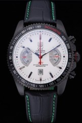 Tag Heuer Top Replica 9230 Carrera Black Stainless Steel Case White Dial