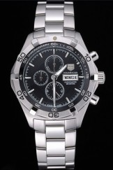 Tag Heuer Aquaracer 2000 Chronograph Black Dial Stainless Steel Band 622403