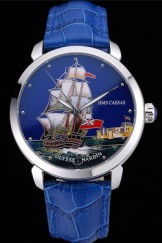 Ulysse Nardin Classico HMS Caesar Limited Edition Blue Leather Strap 622423