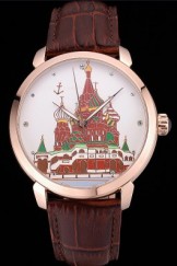 Ulysse Nardin Kremlin Set Gold Case Brown Leather Strap 622424