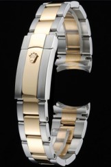 Rolex Plated Yellow Gold and Stainless Steel Link Bracelet 622488